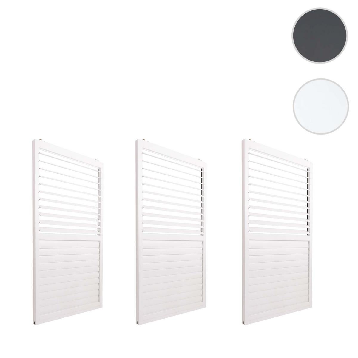 SCHIEBETÜR FÜR PERGOLA 3ER-SET Weiß 3er-Set-Set - Weiß, Metall (272/206/11cm) - MCW