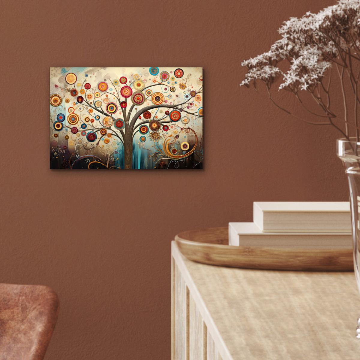 METALLBILD Baum - Baum des Lebens - Farbe 30x20 cm - Braun, Metall (30/20cm) - MuchoWow