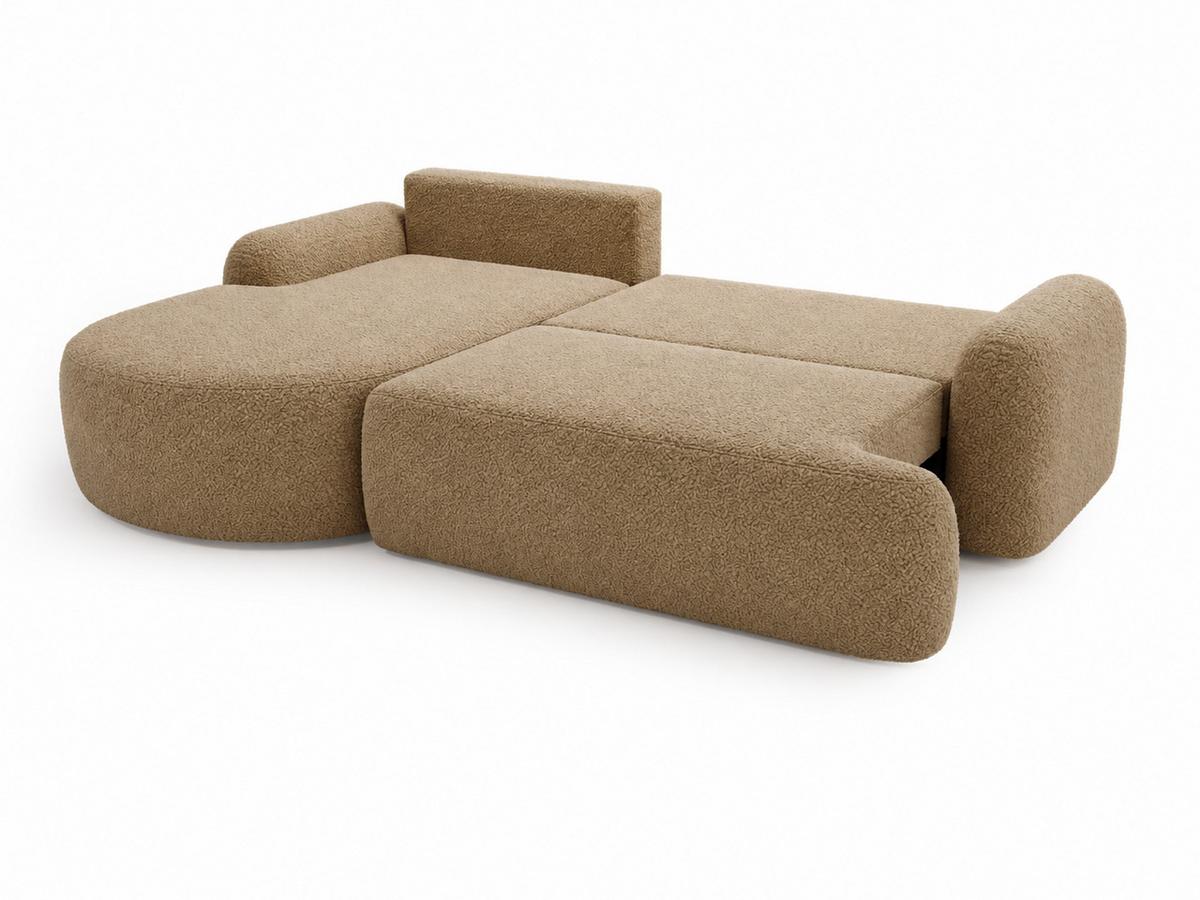 ECKSOFA Aurio Hellbraun Links - Hellbraun, Holz/Textil (177/261cm) - Graingold