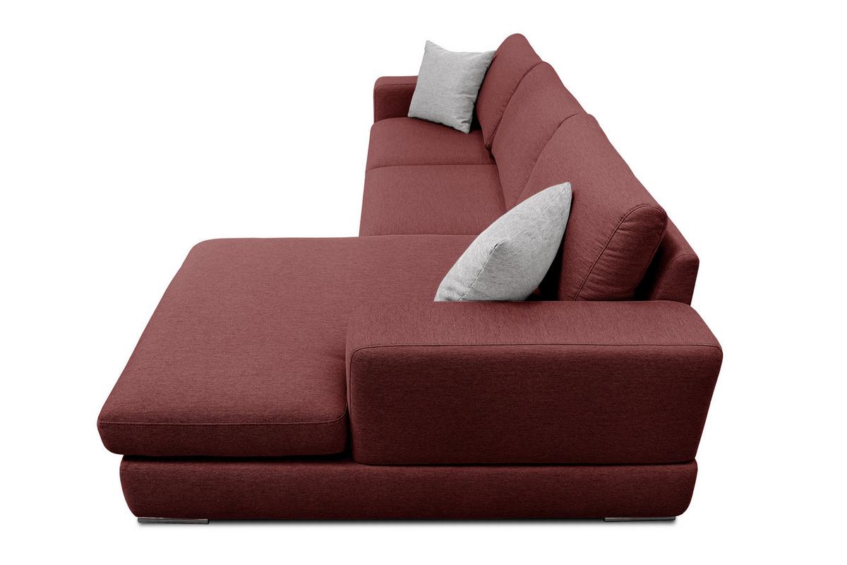 ECKSOFA OTTO 4-Sitzer, bordeaux - Bordeaux, Holzwerkstoff/Textil (279/159cm) - Wozimo