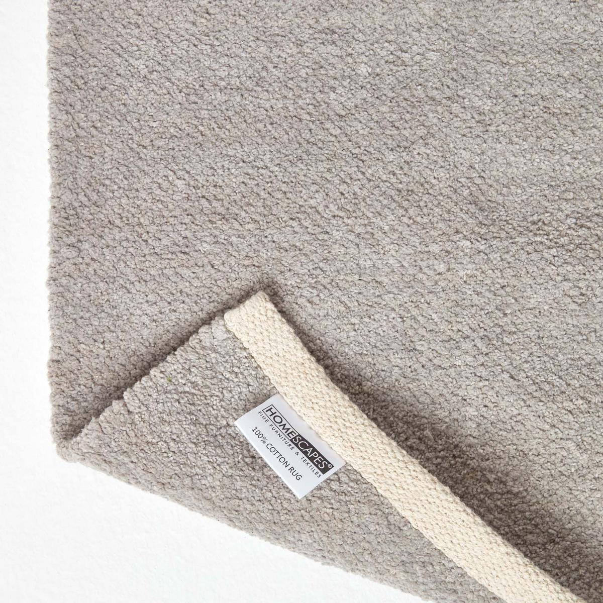 HANDWEBTEPPICH-LÄUFER Chenille 66/200 cm - Hellgrau, Textil (66/200cm) - Homescapes