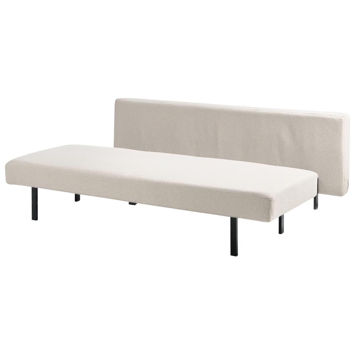 SCHLAFSOFA 3-Sitzer Stoff Cremeweiß Roykka - Creme, Textil (201/84/94cm) - Beliani