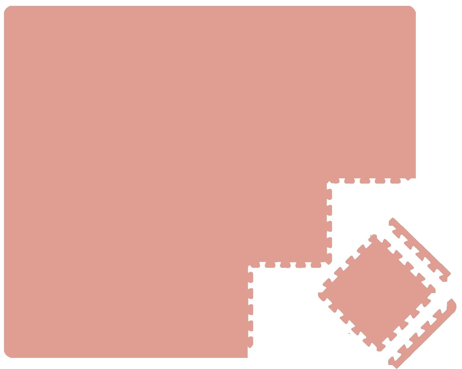 SPIELMATTE mit Rand - 180/90/1 cm Puzzlematte Rosa - Rosa, Kunststoff (30/30cm) - Littletom