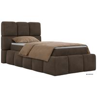 BOXBETT NIRA 90/200 - Braun Velvet - Topper T25 - H3 - Schwarz/Braun, Kunststoff/Textil (90/200cm) - MKS