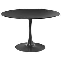 ESSTISCH Schwarz 120/120 cm Boca - Schwarz, Holzwerkstoff (120/120/74cm) - Beliani