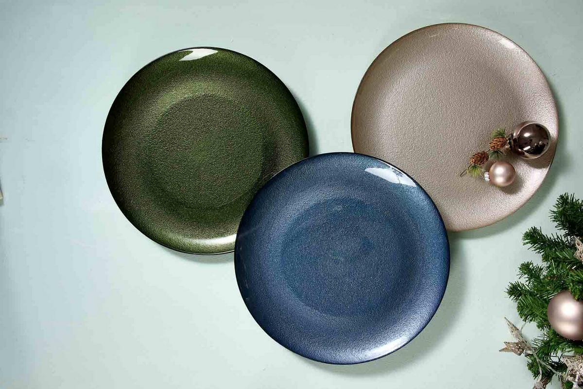 PLATZTELLER Grazia Blau ø 33 cm 4er Set - Blau, Glas (33cm) - Ritzenhoff Breker