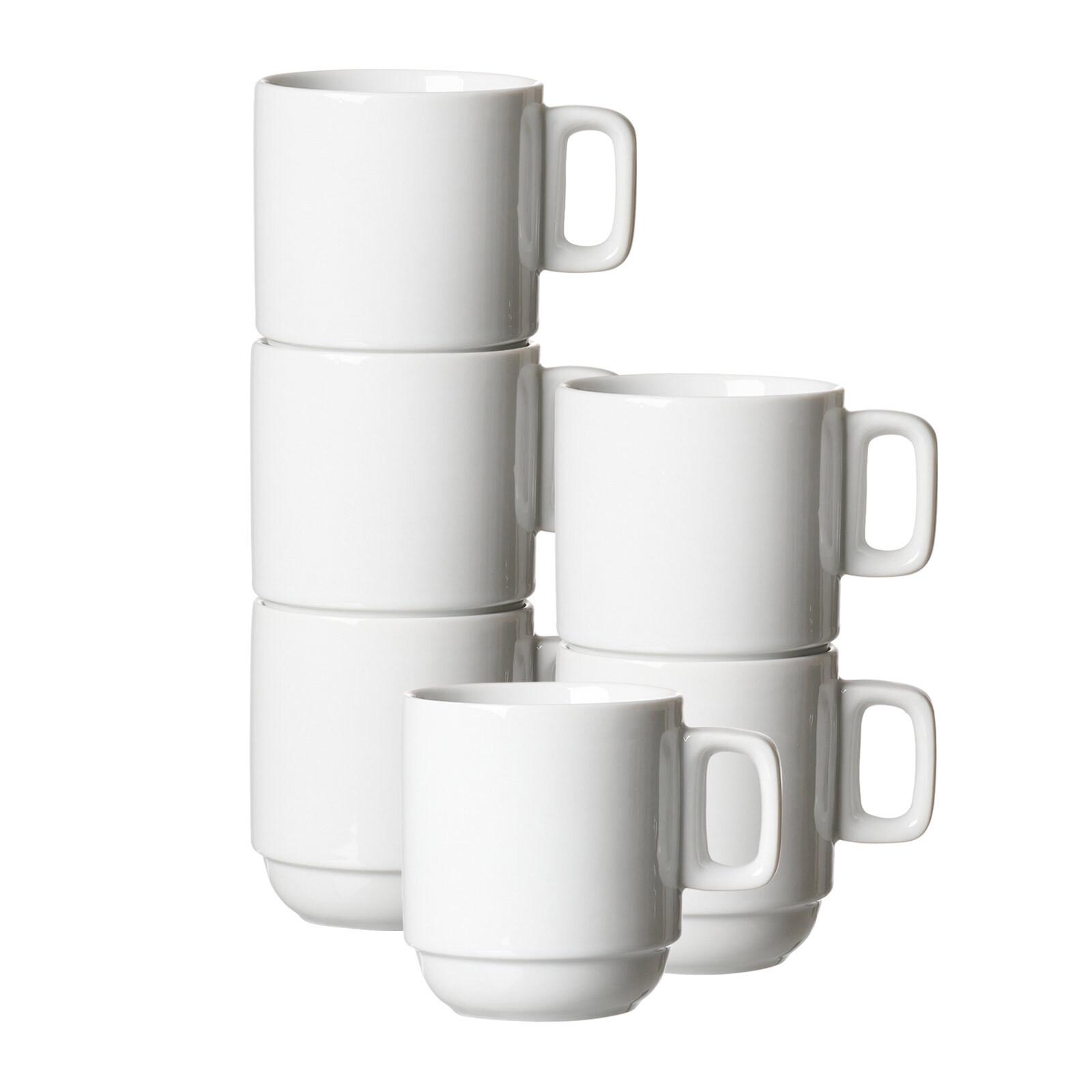 KAFFEEBECHER Bianco weiß 245 ml 6er Set - Weiß, Keramik (0.25L) - Ritzenhoff Breker