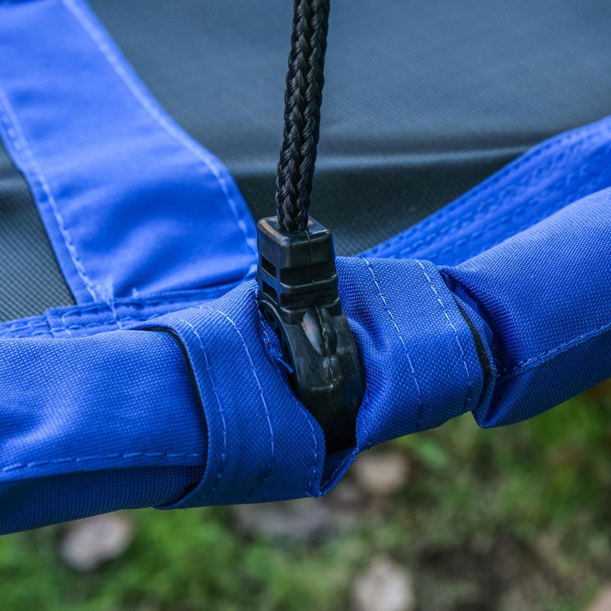 NESTSCHAUKEL Ø110 cm, Hängeschaukel bis 100 kg, verstellbar Kinderschaukel, Blau - Blau, Kunststoff/Metall (110/110cm) - Outsunny