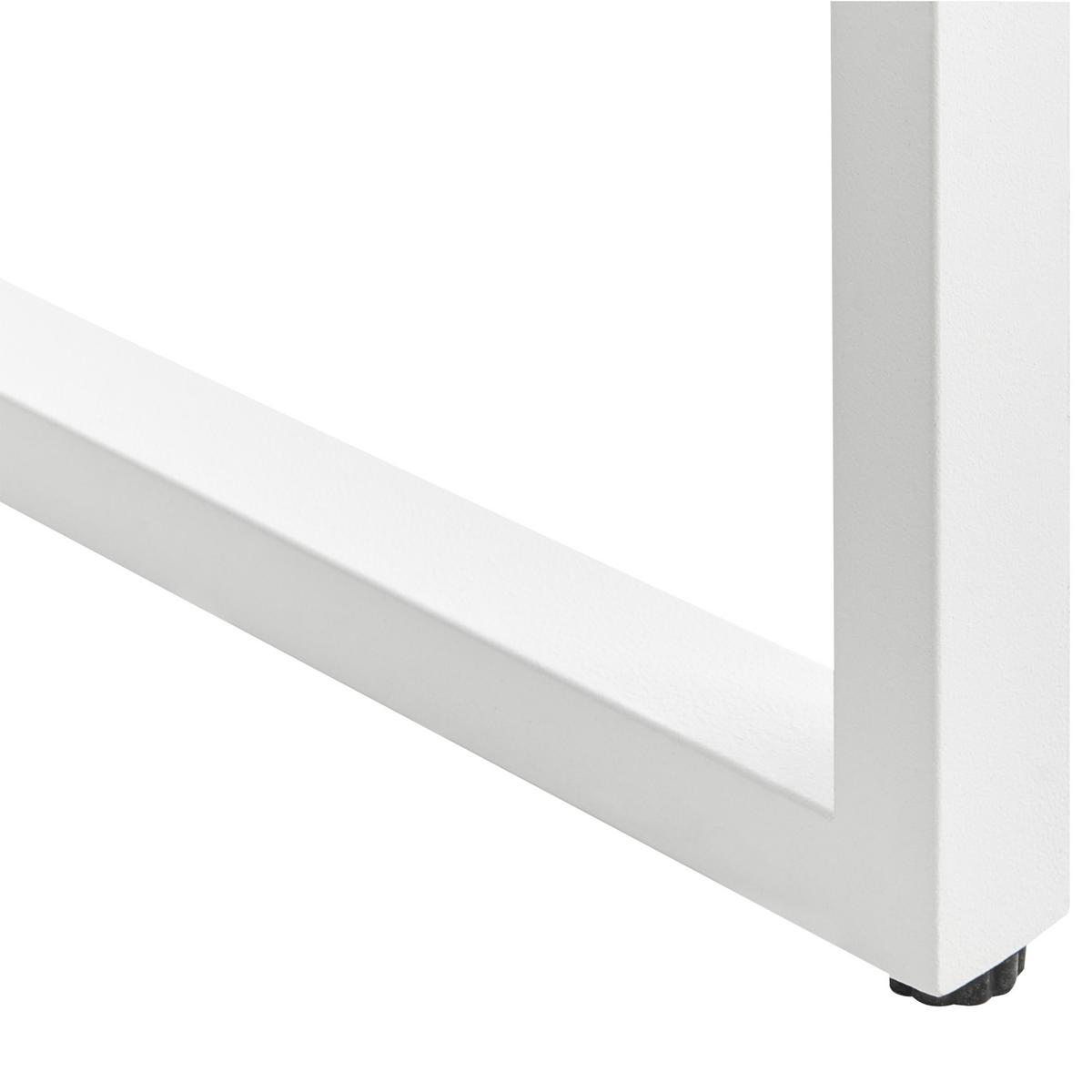 SCHREIBTISCH mit Lochplatte Weiß 84/48 cm Buxton - Weiß, Holzwerkstoff (48/84/121cm) - Beliani