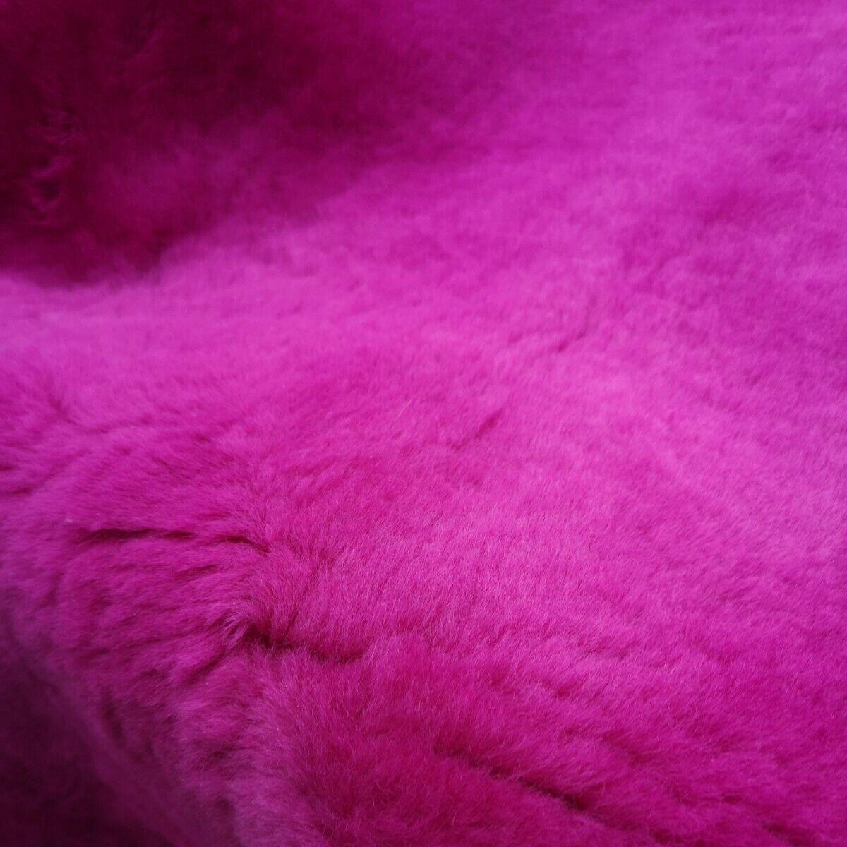 FELL Deutsches Merino Lammfell Schaffell Fuchsia Pink ca. 115 cm - Pink, Fell (65/115cm) - Provellus
