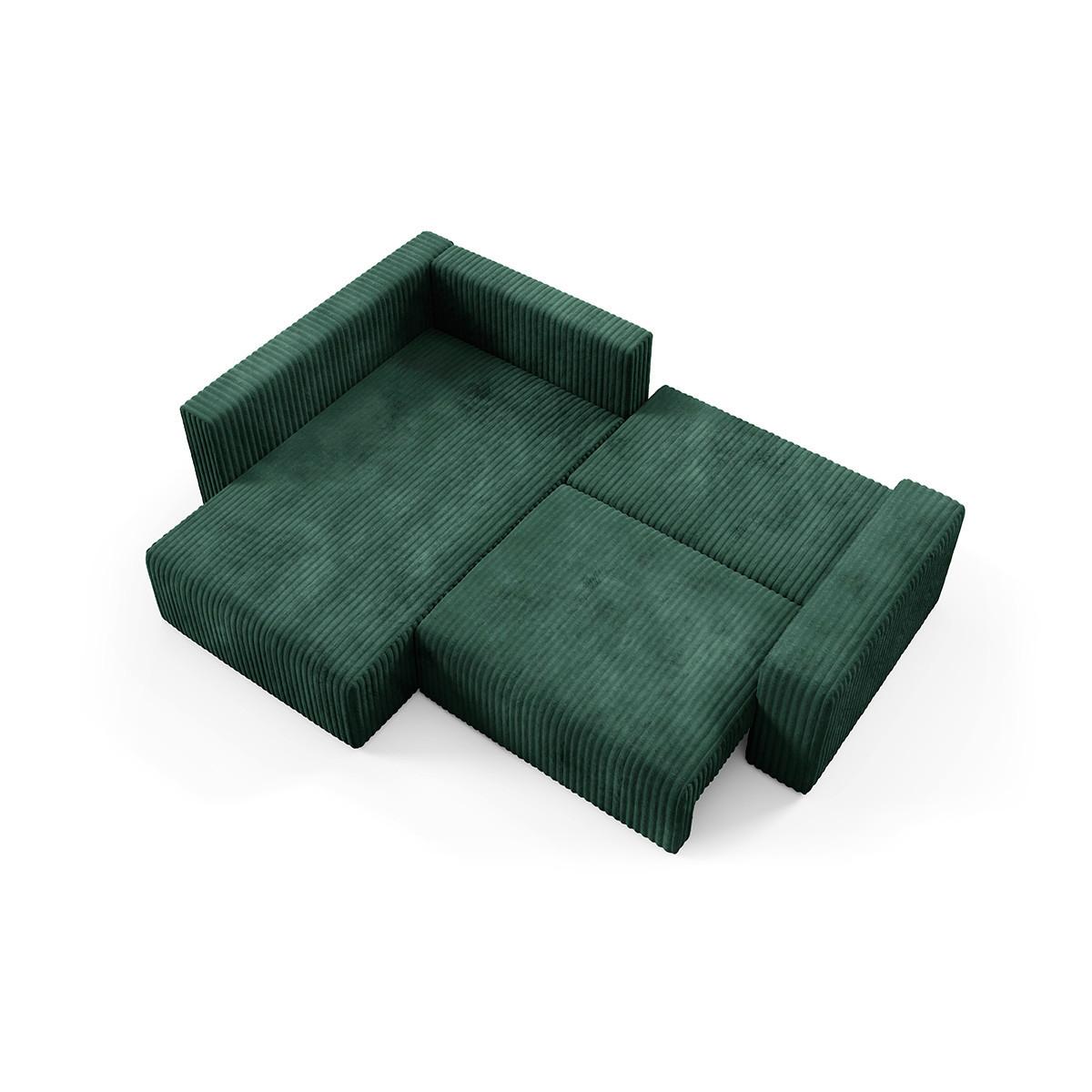 ECKSOFA Angela 4 Sitzplätze Tannengrün - Grün, Holz (245/182cm) - Petits-meubles