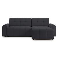 ECKSOFA Simolla Anthrazit rechts - Dunkelgrau/Schwarz, Kunststoff/Textil (180/268cm) - Selsey