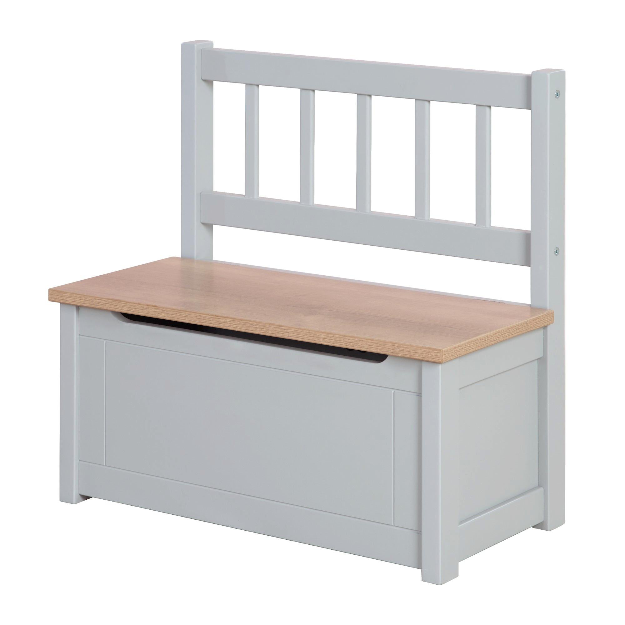KINDERTRUHENBANK Woody natur / taupe - Taupe, Holzwerkstoff (56/53/28cm) - Roba