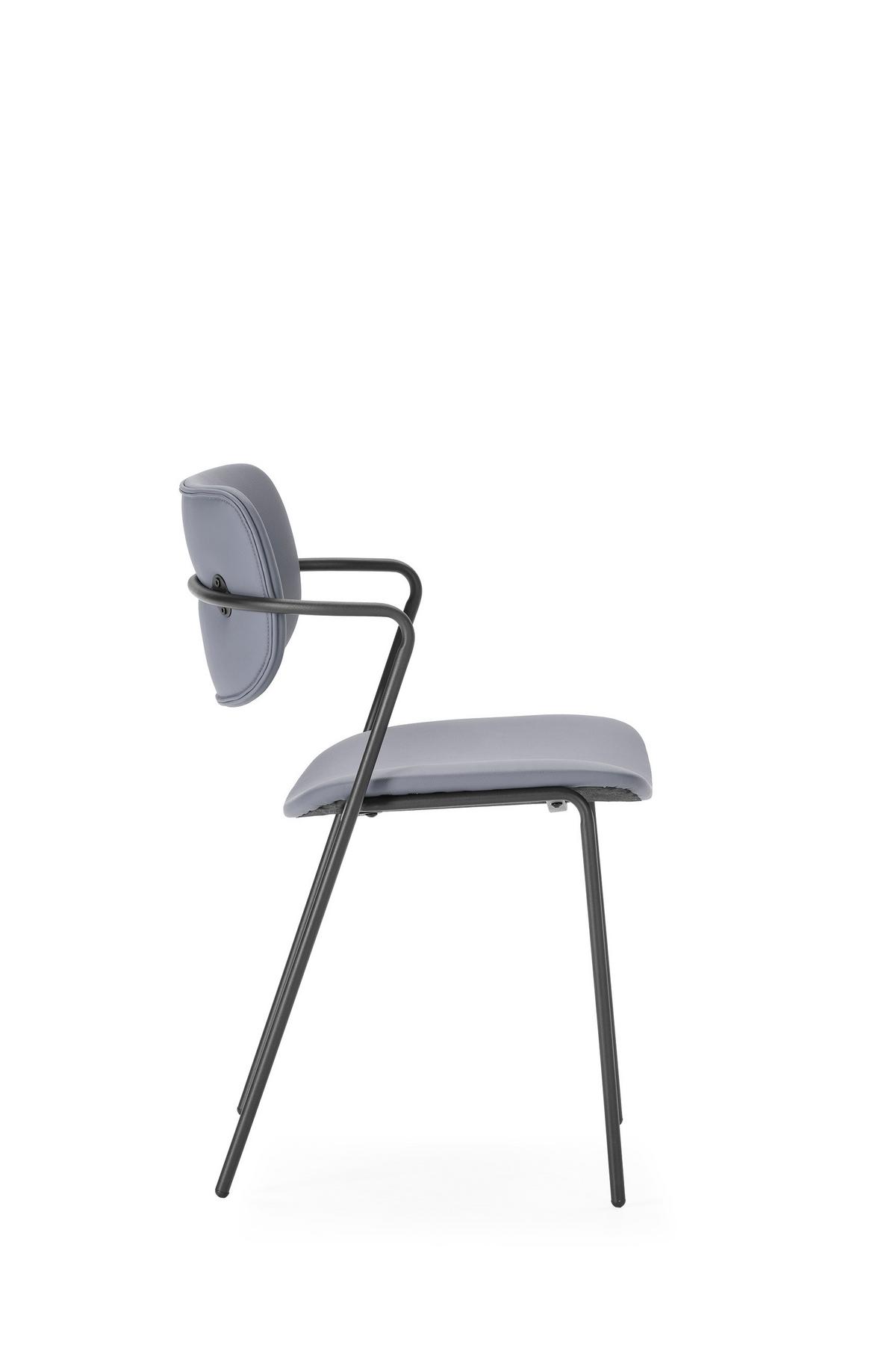 ESSZIMMERSTUHL Maika Grau 49/55/48 cm 2er-Set - Grau, Textil (55/48/49cm) - Calicosy