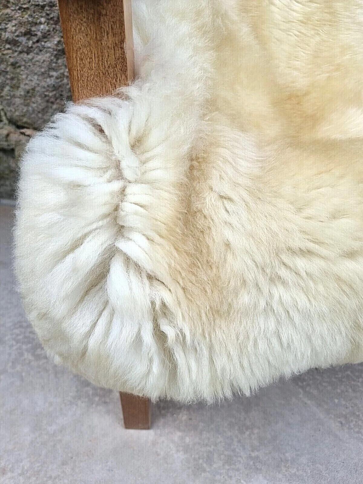 SCHAFFELL Premium Lammfell Natur ungeschoren weiche Wolle Naturweiß ca. 115 cm - Weiß, Fell (65/115cm) - Provellus