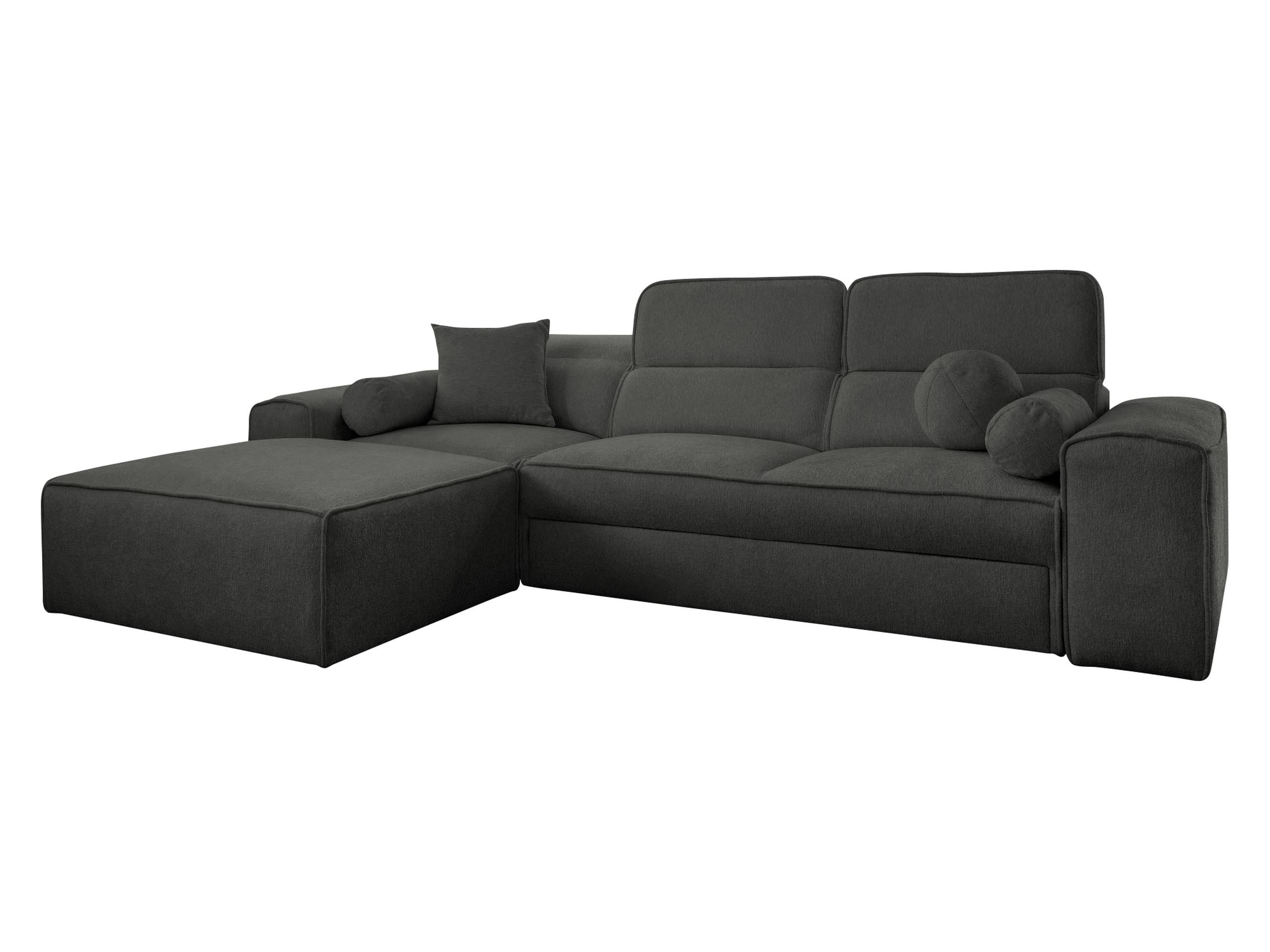 ECKSCHLAFSOFA Viveri I, Seite: Links - Anthrazit, Holz/Textil (276/187cm) - MIRJAN24
