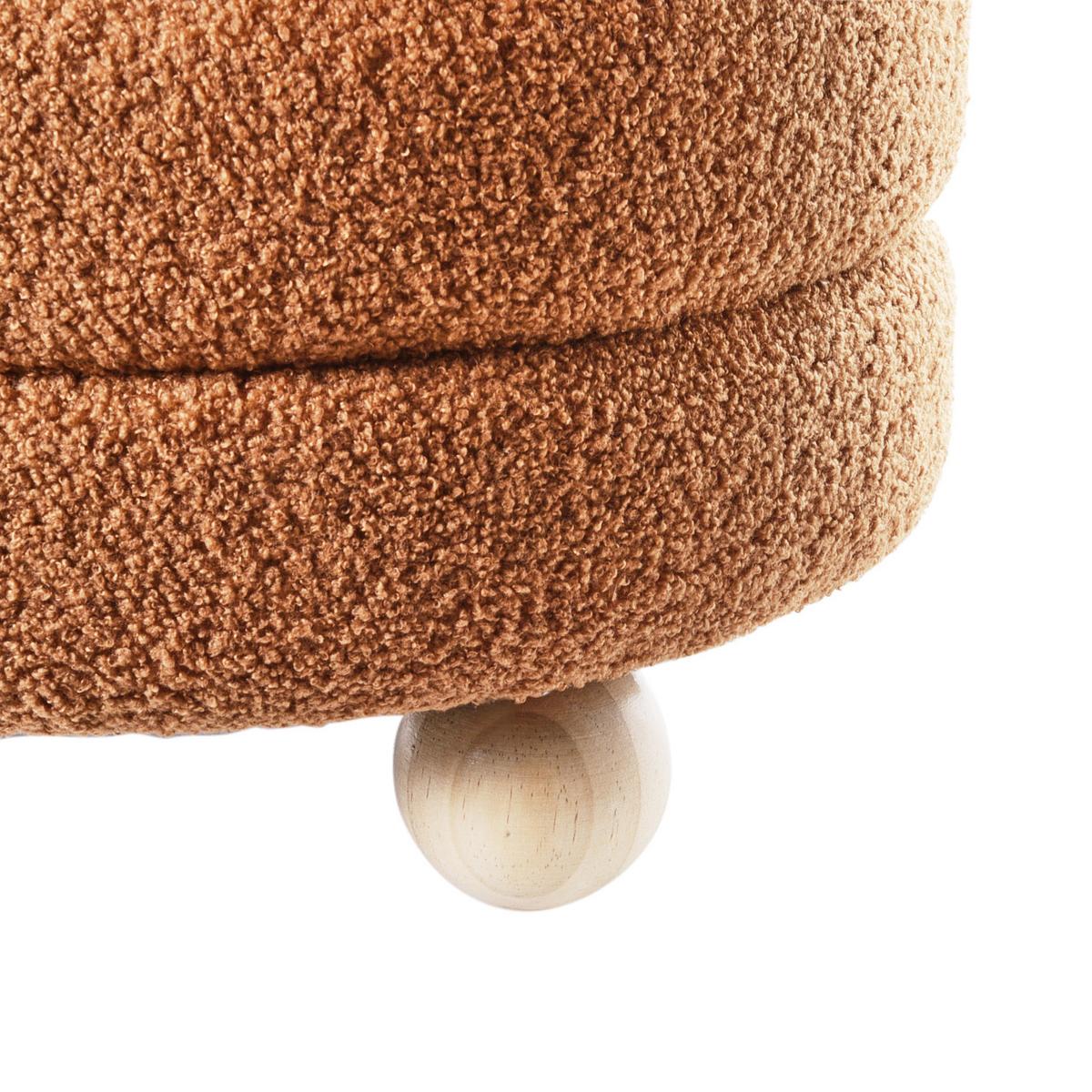 POUF Goldbraun Chilly - Braun, Textil (42/41/42cm) - Beliani