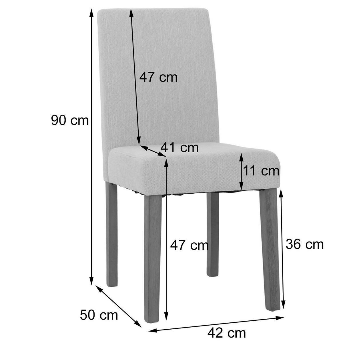 ESSZIMMERSTUHL Gelb 4er-Set - Gelb, Textil (42/90/50cm) - MCW