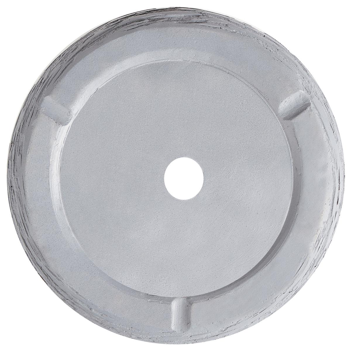 BLUMENTOPF grau rund 26/26/25 cm Samos - Grau, Naturmaterialien (25cm) - Beliani