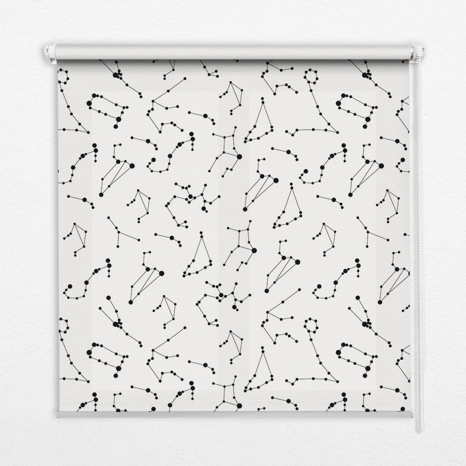 INNENROLLO - Fensterrollo - Rollo - 150x140 cm - Sternbilder - Schwarz, Kunststoff (150/140/0.5cm) - TULUP