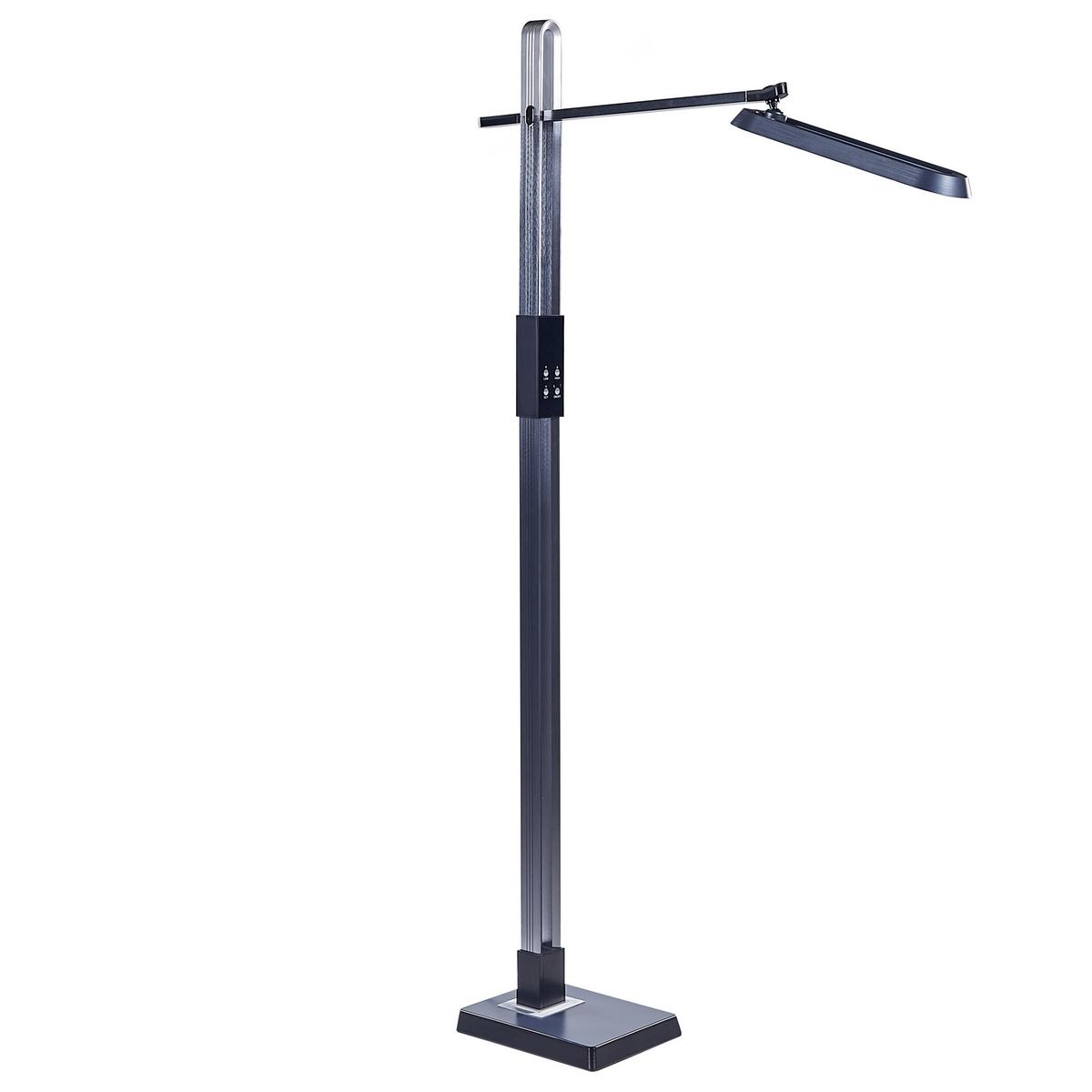 STEHLAMPE Aquarius 19/66/144 cm - Grau, Kunststoff (19/20.5/144cm) - Beliani