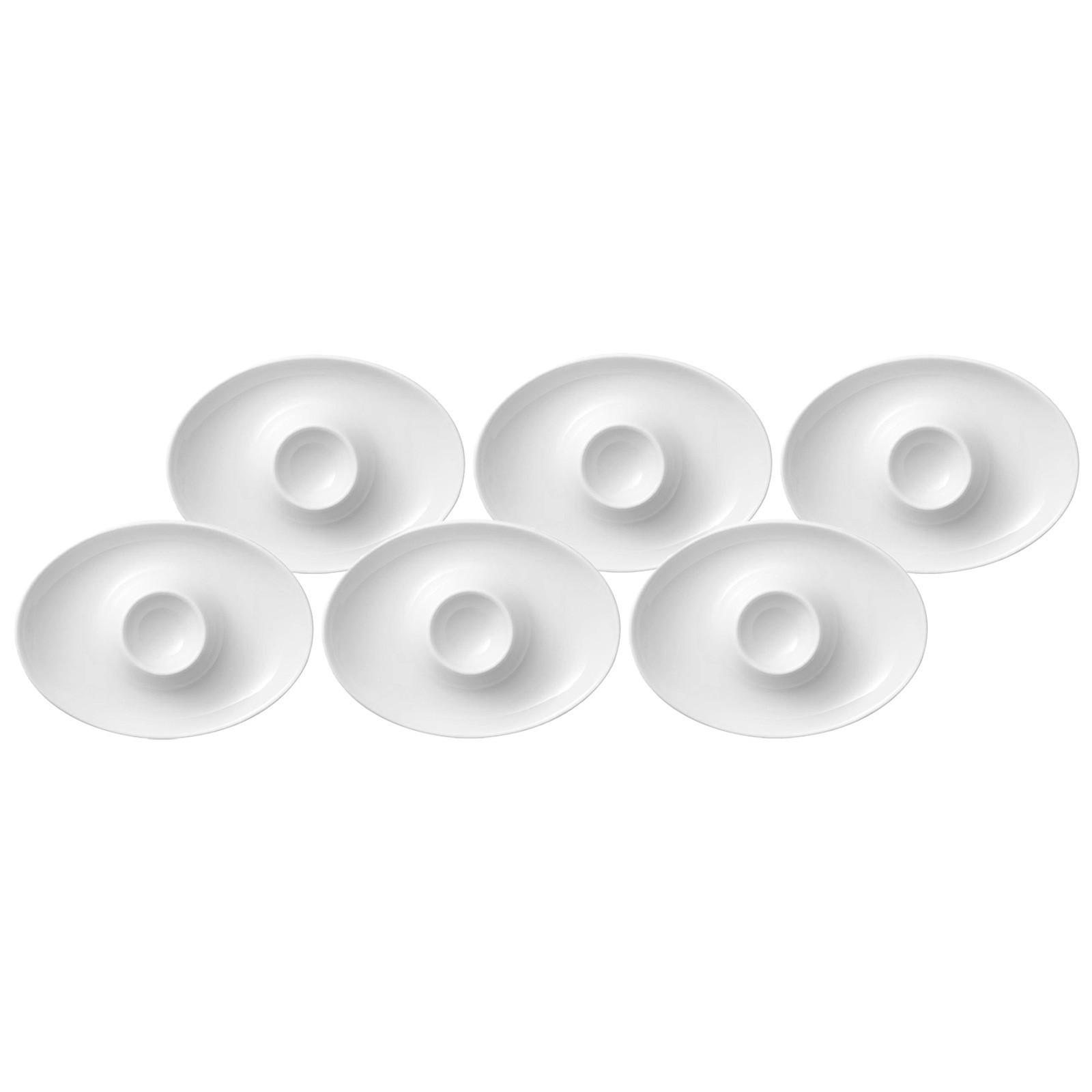 EIERBECHER MIT ABLAGE Royal weiß 6er Set - Weiß, Keramik (11.3/2.8/12.5cm) - Villeroy & Boch