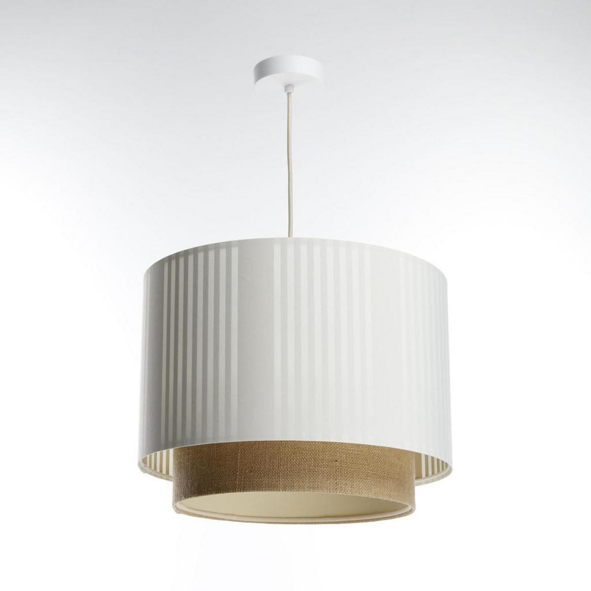 HÄNGELEUCHTE Weiß 40/100 cm - Weiß/Braun, Kunststoff (30/0.4/100cm) - ONZENO