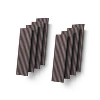 WANDPANEELE Grivola Nussbaum/Braun 8 Stück - Walnussfarben/Braun, Holzwerkstoff (120/40/1.8cm) - Livinity®