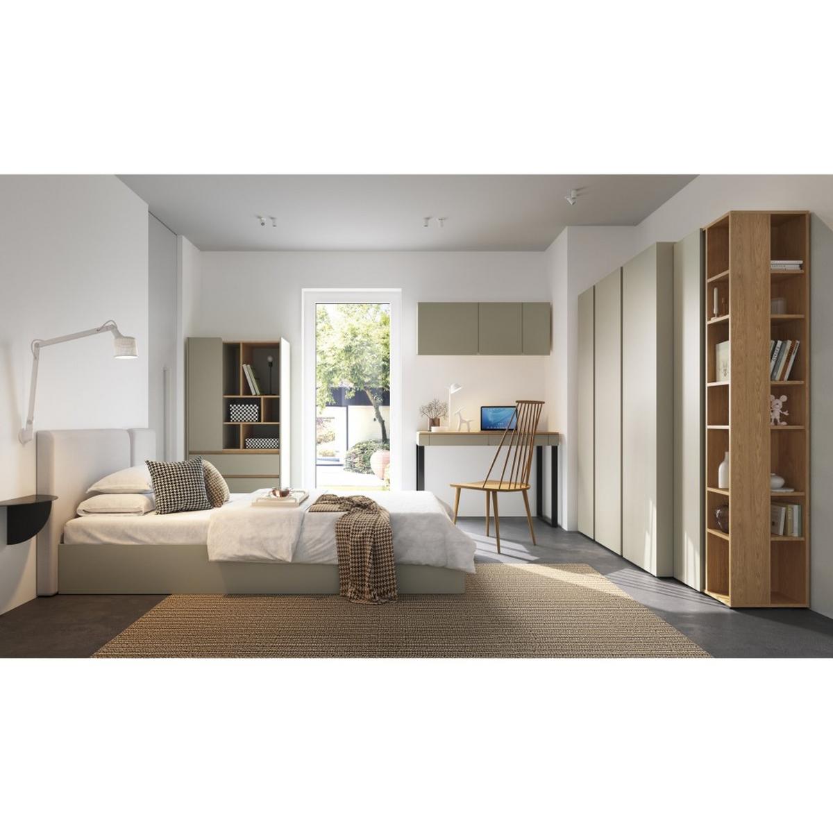BÜCHERREGAL Lico mit 2 Schubalden und 1 Tür, Eukalyptus - Eukalyptusholzfarben, Holzwerkstoff (80/165/40cm) - Beautysofa