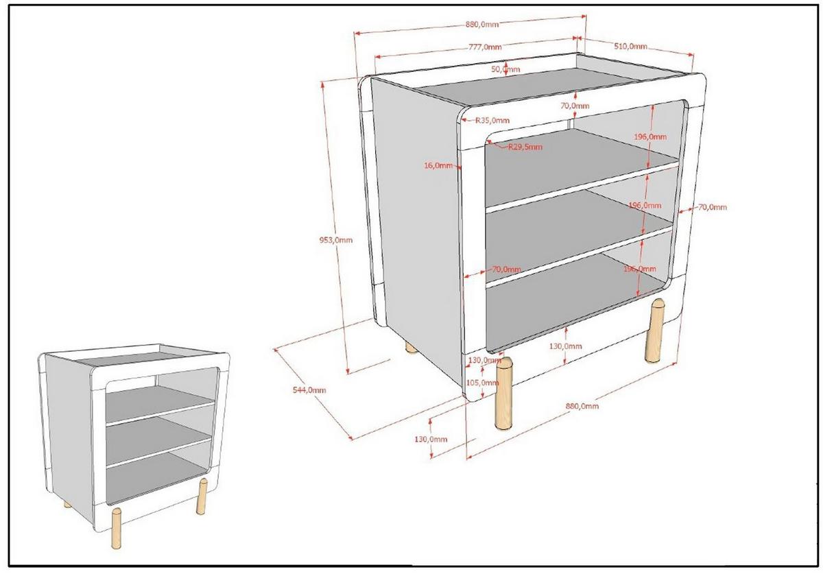 WICKELKOMMODE Karylin 88x54x95 aus MDF in Weiß - Weiß, Holzwerkstoff (88/95/54cm) - 58aufmkessel