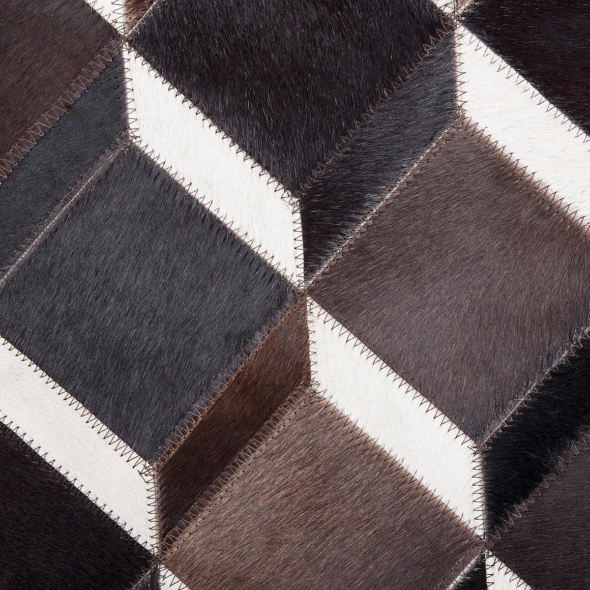 KURZFLOR-TEPPICH Alpkoy 140/140 cm - Braun, Fell (140/140cm) - Beliani