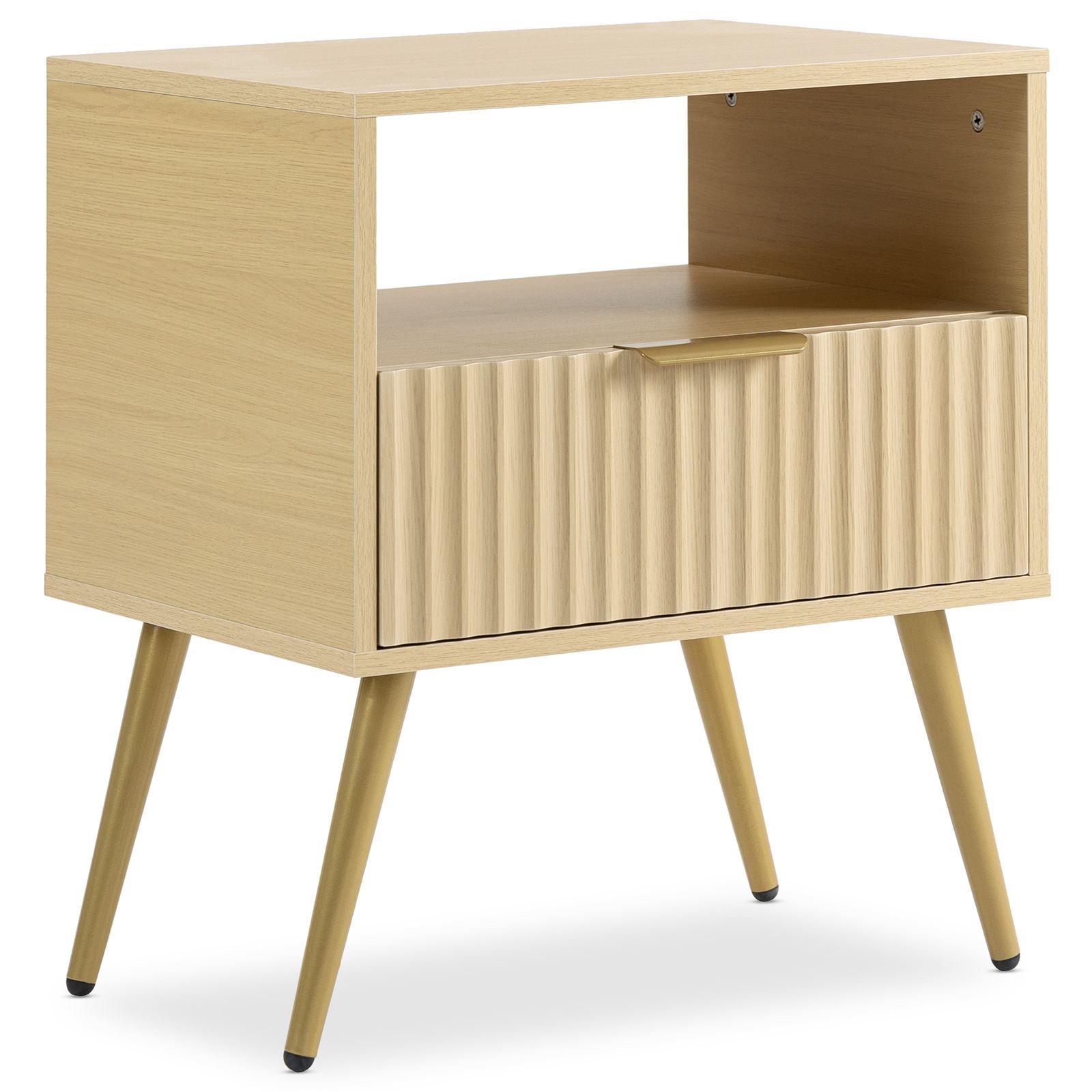 NACHTTISCH MERVAL Eiche - Eichefarben, Holzwerkstoff (50/60/40cm) - IDIMEX