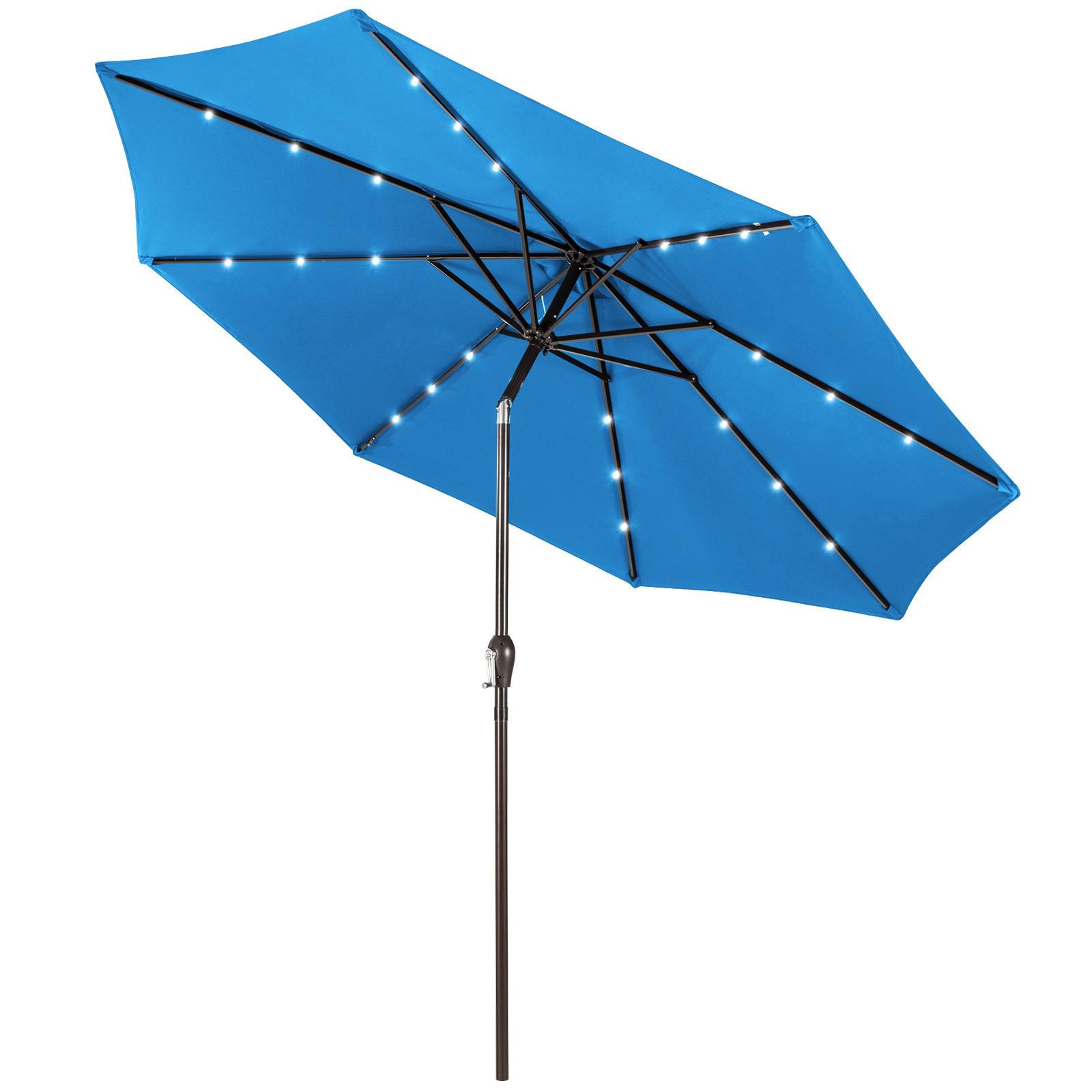 PATIO-SCHIRM Blau - Blau, Kunststoff (300/300cm) - COSTWAY