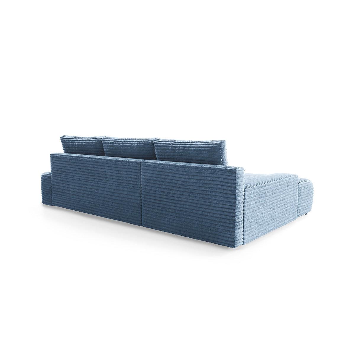 ECKSOFA Ivana 3 Sitzplätze Hellblau - Blau, Holz (265/172cm) - Petits-meubles