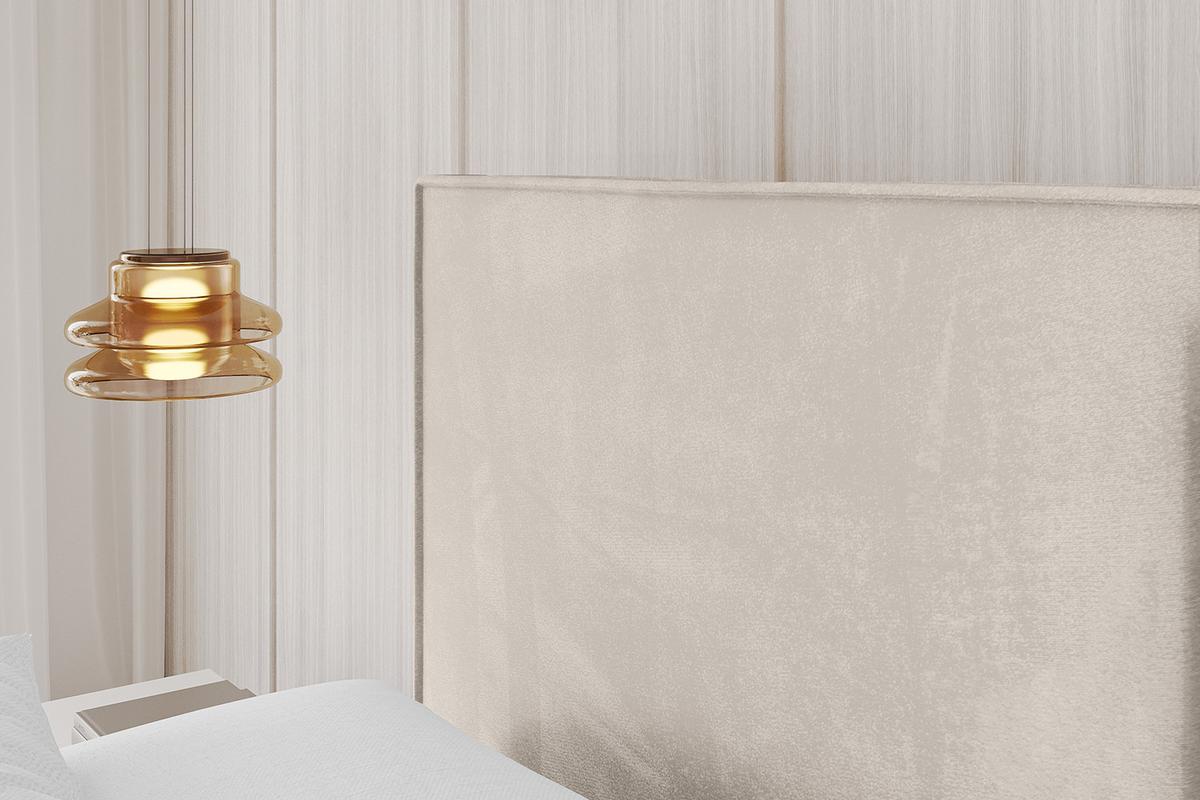 POLSTERBETT mit Bettkasten, Fußteil und Lattenrost, Boxbett ohne Matratze - VANTO-Z 180x200 Beige - Beige, Holzwerkstoff/Textil (180/200cm) - ALTDECOR