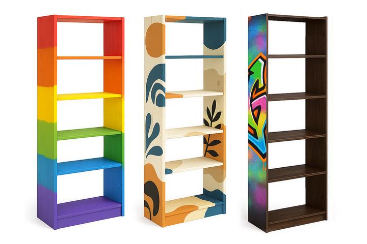 Regal Vollholz Fichte offen hoch ideividuell gestaltbar bemalbar