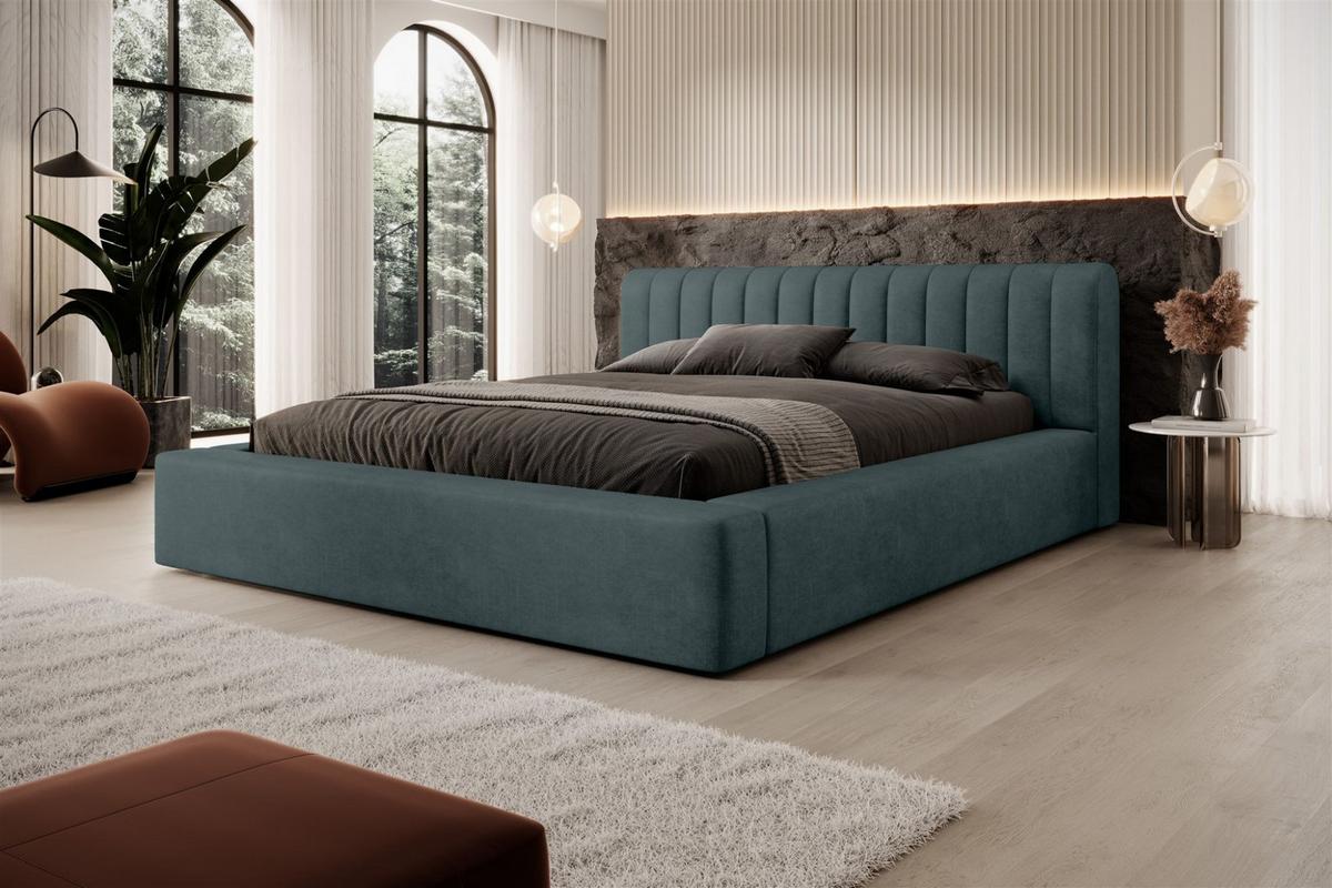 POLSTERBETT Peoria In Macau - Türkis, Holzwerkstoff/Textil (140/200cm) - Fun Möbel