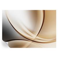 FOTOTAPETE 312x219 cm - Abgerundete Linien - Beige, Textil (312/219cm) - Wallfluent