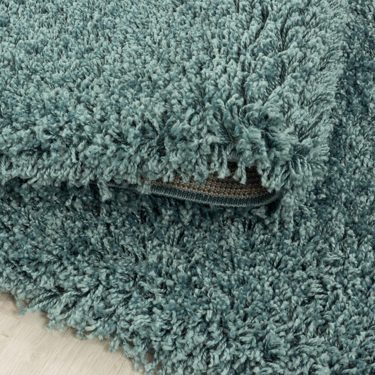 TEPPICH Hochflor SPREE in Türkis, einfarbig, 240 x 340 cm - Blau, Textil (340/240cm) - KADIMA DESIGN