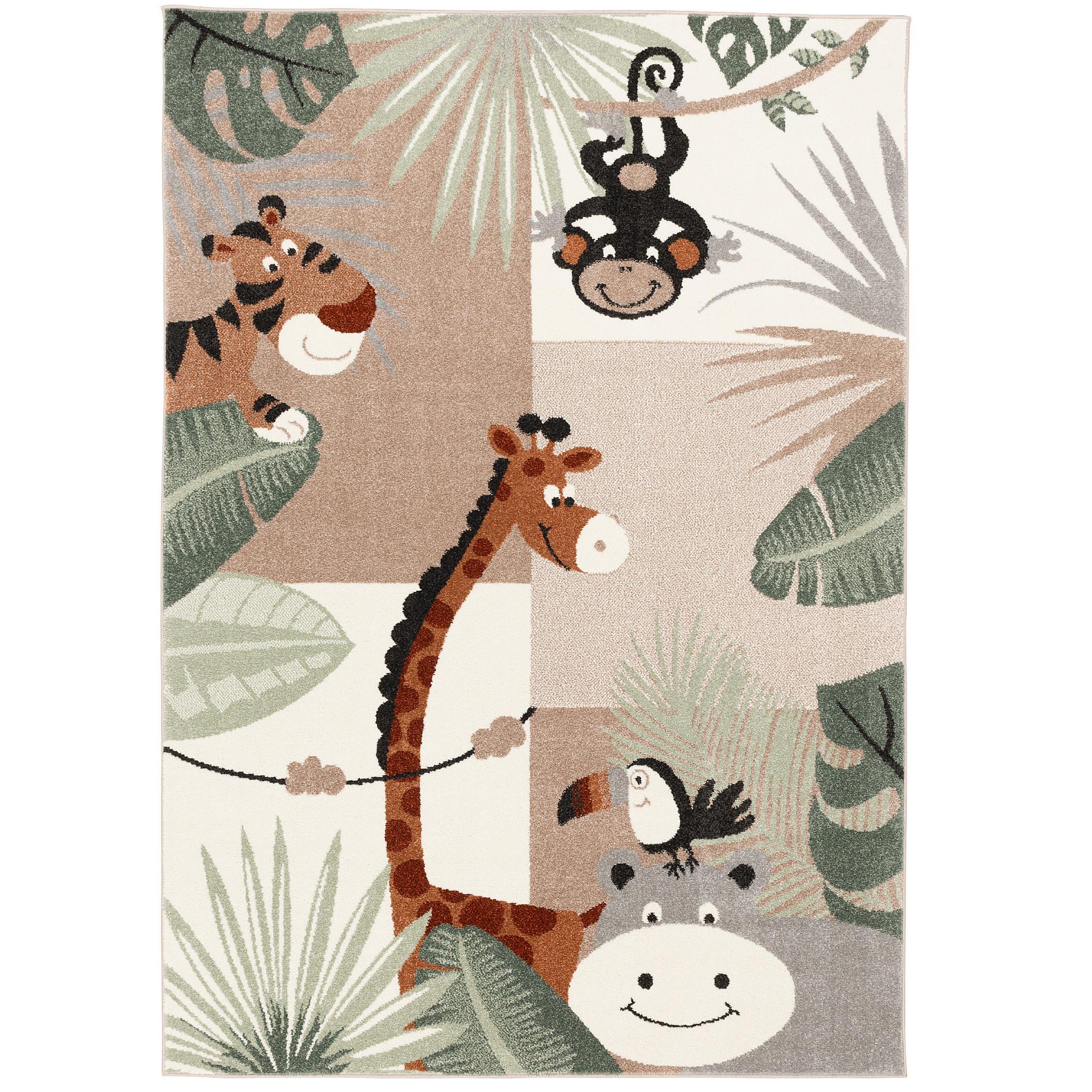 KINDER TEPPICH SOFTSTAR KIDS TIERWELT - Mintgrün, Textil (140/200cm) - Pergamon