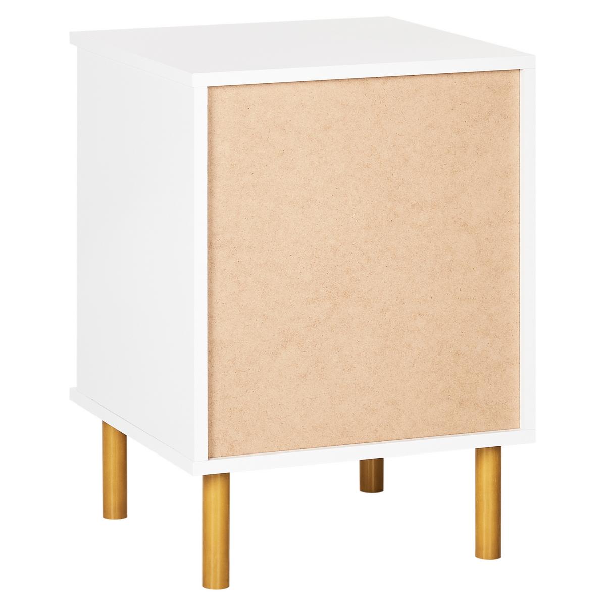 NACHTTISCH mit 2 Schubladen Weiß Walpole - Weiß, Holzwerkstoff (40/41/56cm) - Beliani