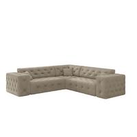 ECKSOFA Chantal In Moly - Beige, Holzwerkstoff/Textil (246/246cm) - Fun Möbel