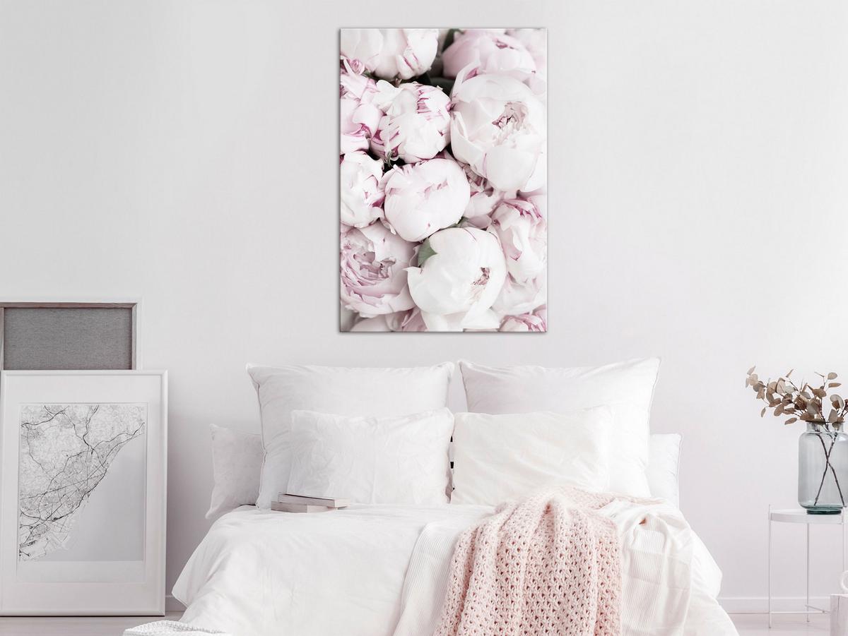 KUNSTDRUCK Rosa 40/60 cm - Pink/Weiß, Textil (40/60cm) - KUNSTLOFT