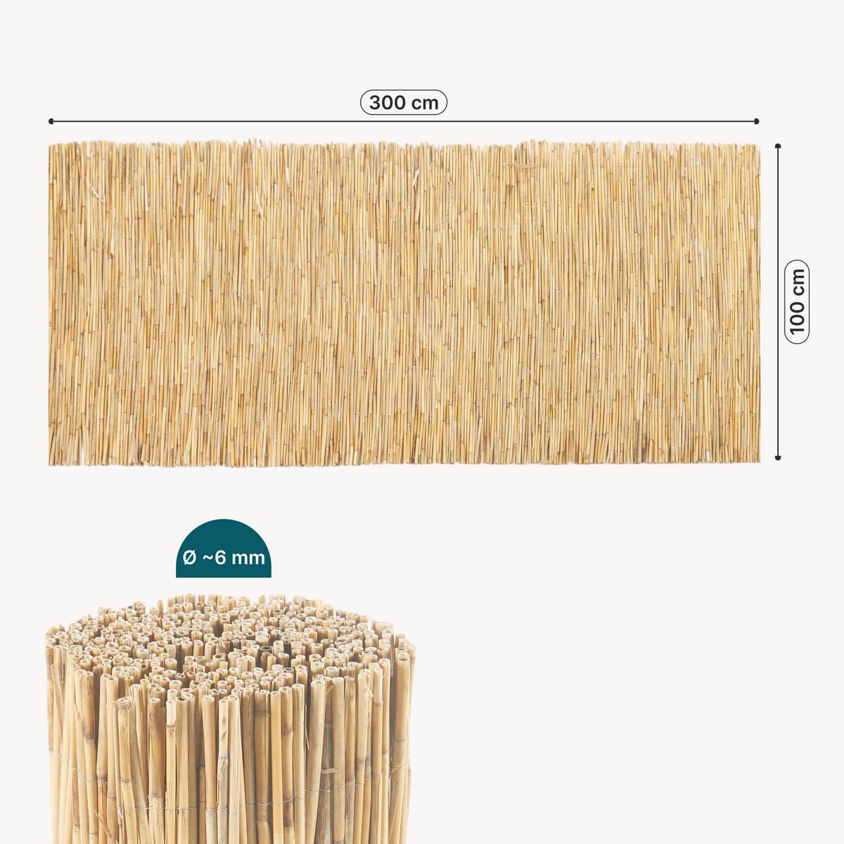 SCHILFZAUN Abbateggio - Naturfarben, Naturmaterialien (100/0.6cm) - casa.pro