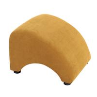 POLSTERHOCKER Kajsa Velourstoff mais - Currygelb, Kunststoff (52/37/54cm) - 58aufmkessel