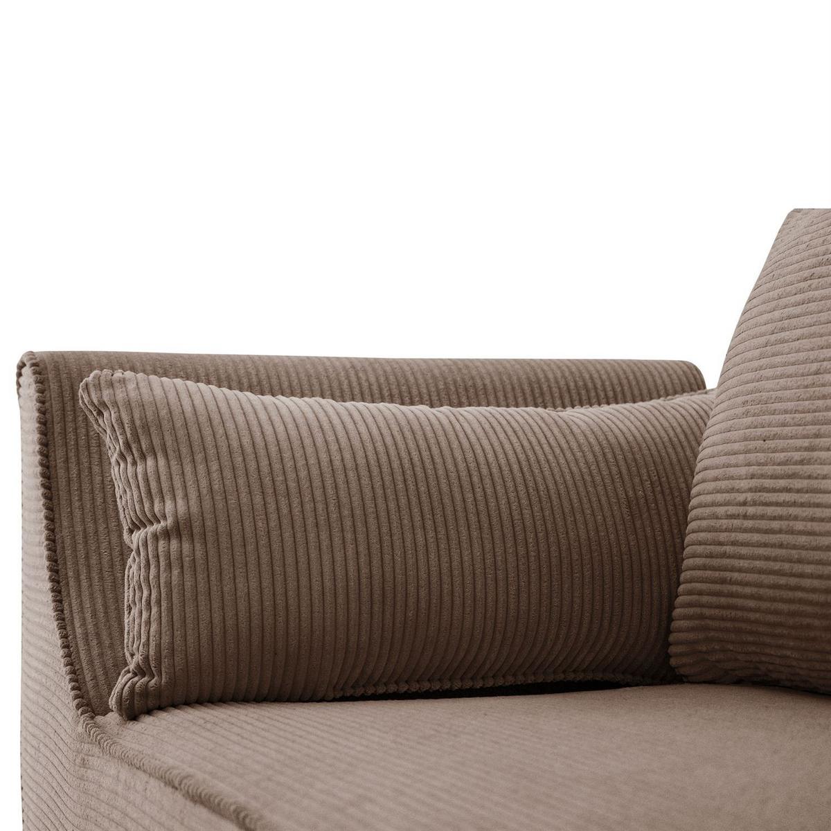 SOFA ASPEN Zweisitzer mit Schlaffunktion, Anafi 06 - Braun, Textil (267/94/95cm) - Lookway