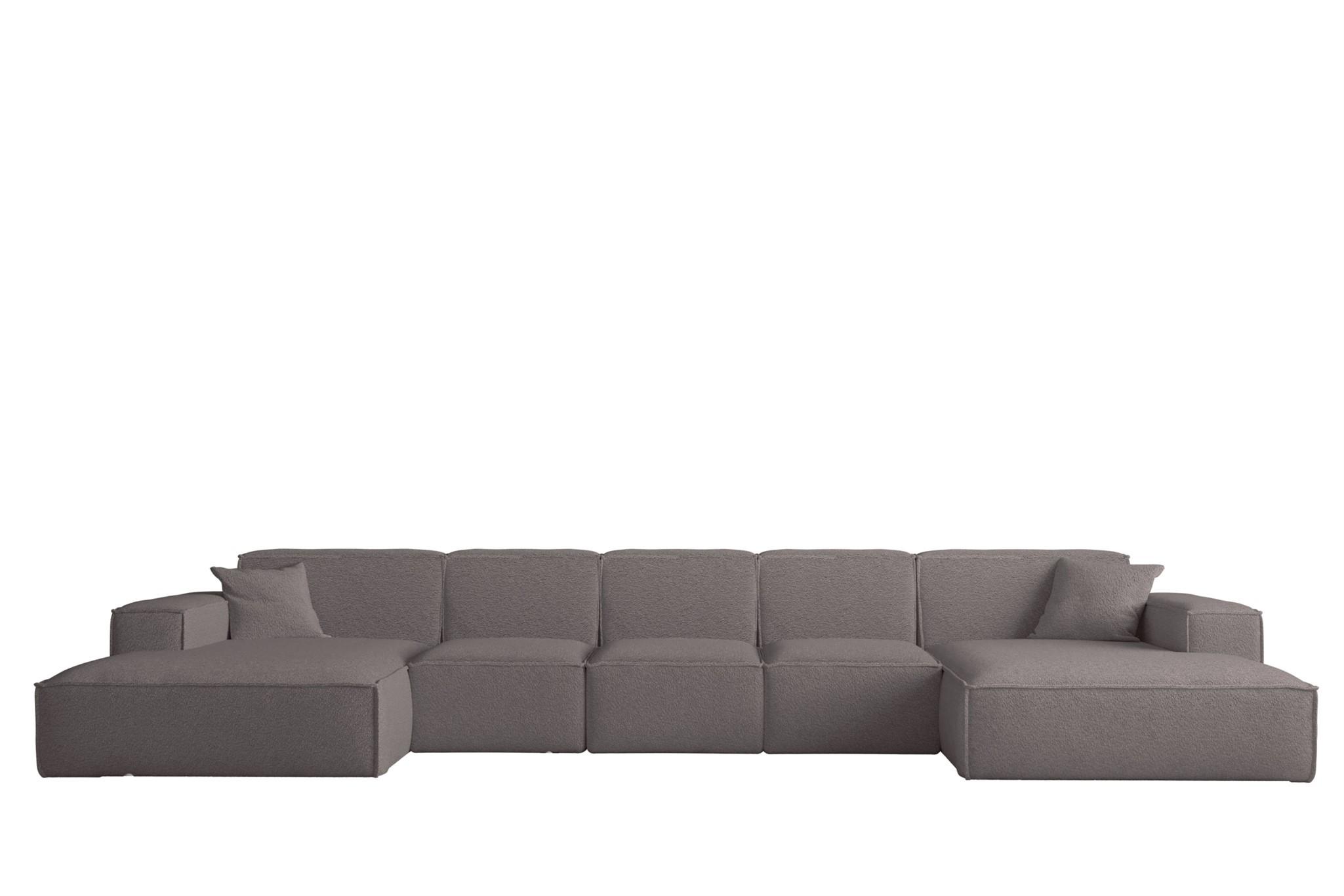WOHNLANDSCHAFT Celes Premium Xl Bukla - Taupe, Holzwerkstoff/Textil (462/73/165cm) - Fun Möbel