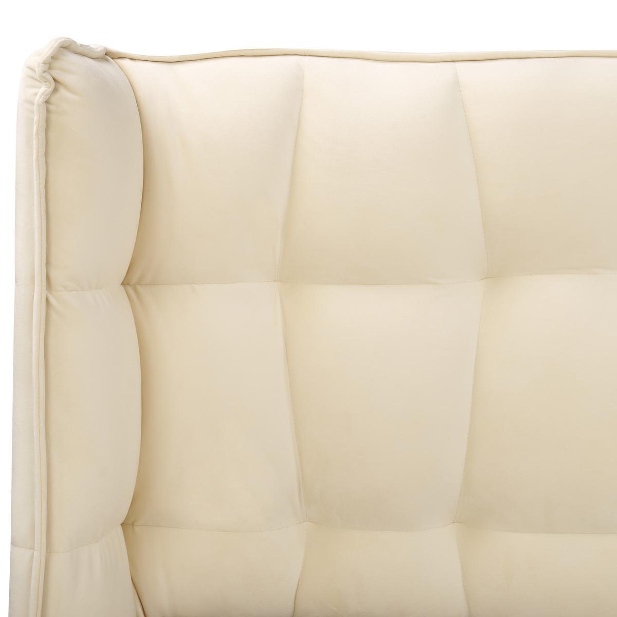 POLSTERBETT mit Lattenrost 180x200 cm Beige Senlis - Beige, Textil (180/200cm) - Beliani