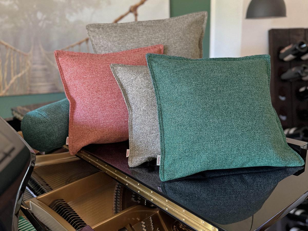 KISSENHÜLLE Bouclé steel-grau 40/40 cm - Grau, Textil (40/40cm) - beties Heimtextil