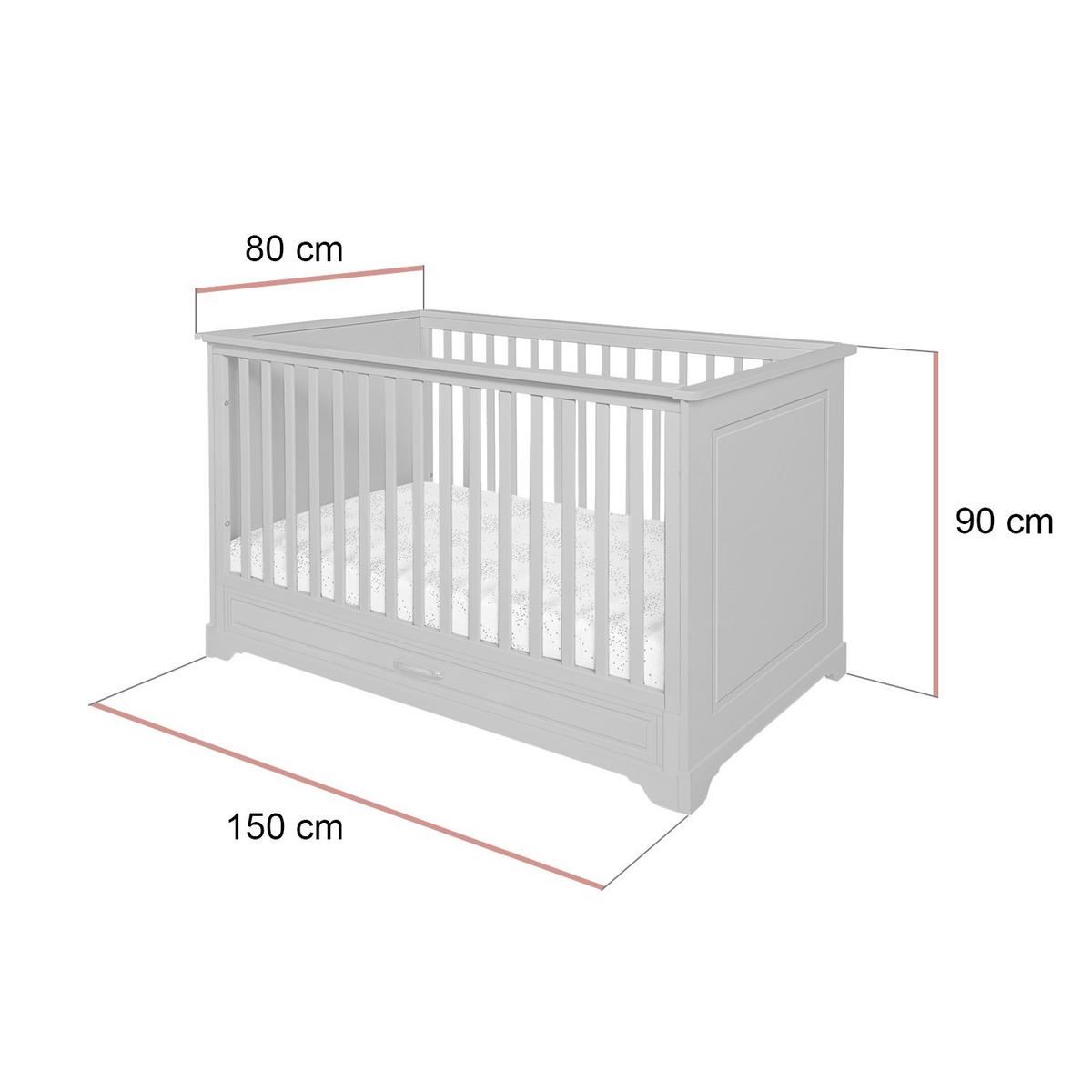 CHILDREN beds TWINKLE mit Schublade Weiß matt - Weiß, Holzwerkstoff (150/90/80cm) - Lookway